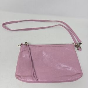 HOBO INTERNATIONAL Darcie Leather Crossbody Wristlet Shoulder Bag Purse Pink